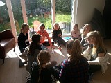 Signe har pigerne fra klasse på besøg